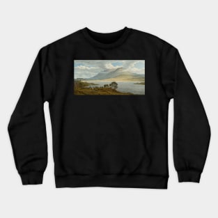 mount wellington and hobart town from kangaroo point 1834 - John Glover Crewneck Sweatshirt